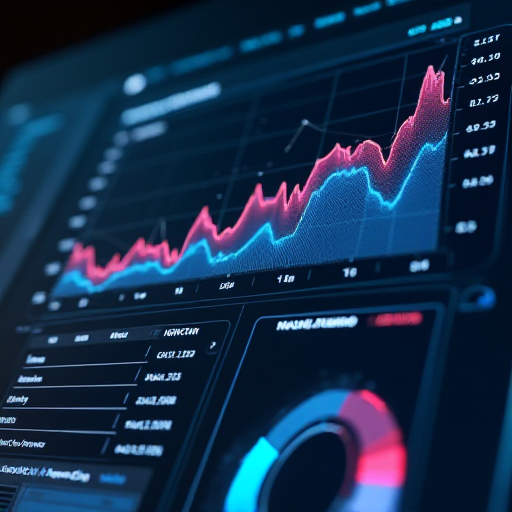 Predictive analytics dashboard with charts and future trend forecasting