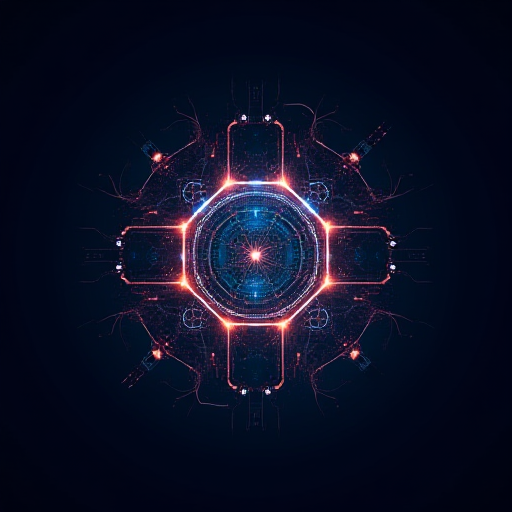 Enfrasys AI futuristic logo with neural network design